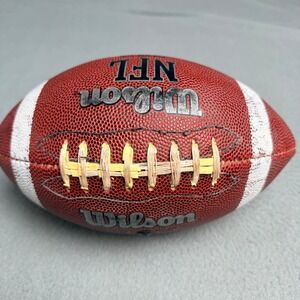 Wilson NFL Official K2 Pattern Football Pee Wee Size Brown White Stripes